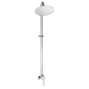 AQUASTYLE Surface Mount Fully Exposed Stainless Steel Outdoor Shower
