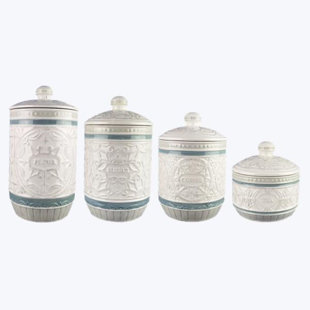 LOVE HAPPY CREATIONS LLC Ceramic / Porcelain Canister - Set of 4