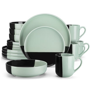 VANCASSO 16 Piece Porcelain China Dinnerware Set - Service for 4