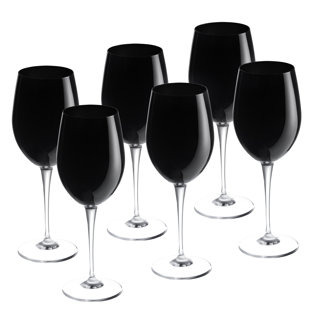 MAJESTIC CRYSTAL Crystal Wine Glass Set (Set of 6)