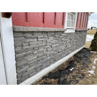 DURAKWIK STONE 13" x 10.83" Stacked Stone Wall Paneling Corner