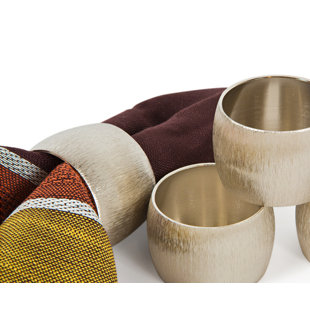 MANOR LUXE Brass Napkin Ring (Set of 4)