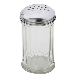 KITCHEN SUPPLY WHOLESALE Cheese Shaker 12 Oz Glass With Perforated Top