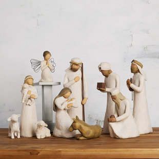 C&G OUTDOORS 11 Piece Nativity Starter Figures with The Three Wisemen Plus Angel Set
