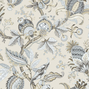 GALERIE WALLCOVERINGS Cottage Chic Cottage Chic Botantical Floral Leaves EcoDeco Material 33' L x 21" W Wallpaper Roll