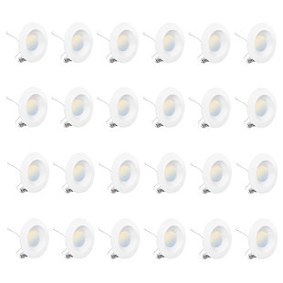 INFIBRITE 6'' Selectable Color Temperature Dimmable Air-Tight IC Rated LED Retrofit Recessed Lighting Kit (Set of 24)