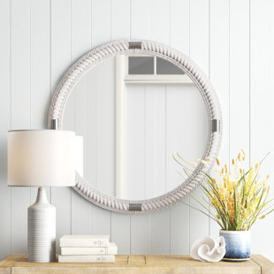 BREAKWATER BAY Zhenyu Jute Flat Wall Mirror