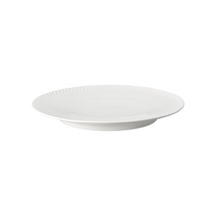 DENBY Porcelain Arc White Dinner Plate