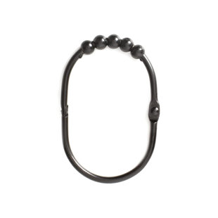 2LB DEPOT Set of 12 Rings Decorative Shower Curtain Hooks (Set of 12)