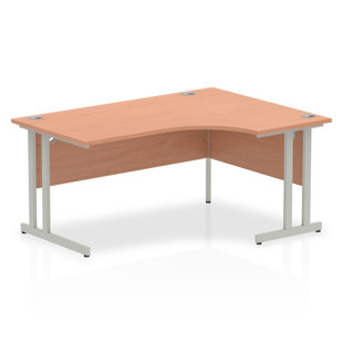INBOX ZERO Impulse L-Shaped Metal Base Computer Desk