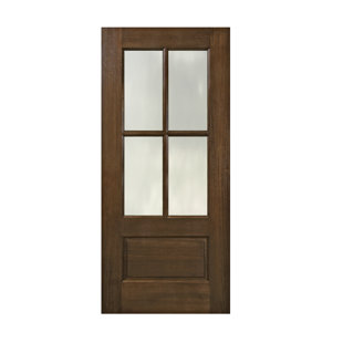 KNOCKETY Stained Wood Slab Front Entry Doors