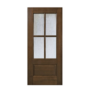 KNOCKETY Stained Mahogany Prehung Front Entry Door