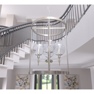 THREE POSTS™ Lomawai 4 - Light Dimmable Cylinder Chandelier