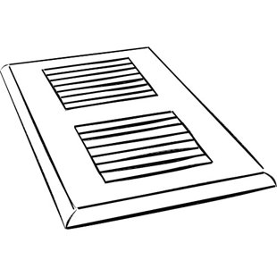 ARTISTIC FINISHES 4" x 10" Oak Flush Mount Vent Cover