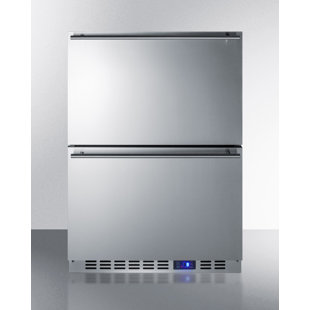 SUMMIT APPLIANCE 3.54 Cubic Feet Frost-Free Undercounter Freezer Drawers with Adjustable Temperature Controls and LED Light