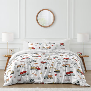 SWEET JOJO DESIGNS Construction Truck Comforter Set