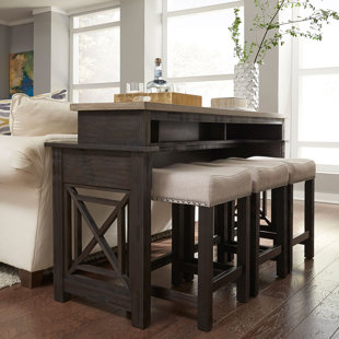 MYMODON 74'' Console Table and Stool Set