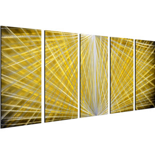 OMAX DECOR Abstract Wall Decor on Metal (Set of 5)
