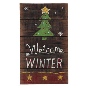 ATTRACTION DESIGN HOME Merry Christmas Welcome Winter Wall Decor