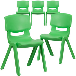 FLASH FURNITURE Goddard Plastic Stackable School Chair with 15.5'' Seat Height (Set of 5)