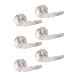 SURE-LOC HARDWARE Cedar Passage Door Lever with Round Rosette Multipack (Set of 6)