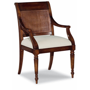 WOODBRIDGE FURNITURE Hamilton Linen Solid Wood Arm Dining Chair