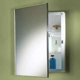 REBRILLIANT Zachariah W H Recessed Framed Medicine Cabinet Mirror 2 Adjustable