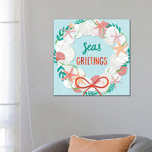 HIGHLAND DUNES Seas and Greetings III by Arrolynn Weiderhold - Wrapped Canvas Graphic Art