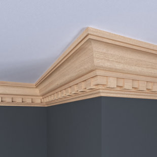 ORNAMENTAL MOULDINGS 4.5'' H x 96'' W x 0.85'' D Wood Crown
