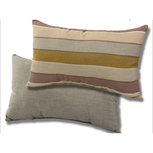COMFORT CLASSICS INC. Striped Sunbrella® Indoor/Outdoor Reversible Throw Pillow (Set of 2)