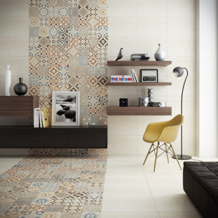 THOMAS AVENUE CERAMICS 8" x 8" Porcelain Deco Floor and Wall Tile