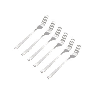 WAYFAIR SAMPLES Fantasy 18/0 Stainless Steel Matte Salad Forks Set Of 6