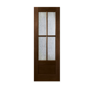 KNOCKETY Stained Wood Slab Front Entry Door