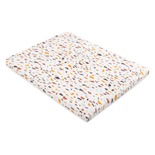 BABYLETTO Terrazzo Muslin All-Stages Midi Crib Sheet in GOTS Certified Organic Cotton