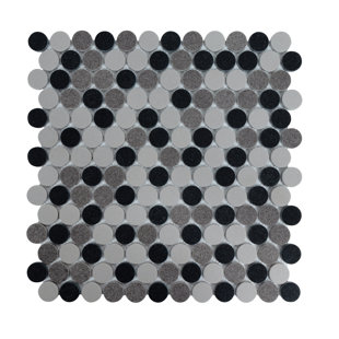 WS TILES® Gaia 0.9" x 0.9" Glass Penny Round Mosaic Wall & Floor Tile