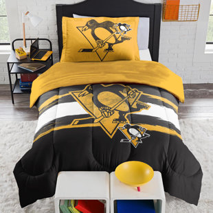 SWEET HOME COLLECTION Northwest Group NHL Pittsburgh Penguins Officially Licensed Comforter & Sham Set