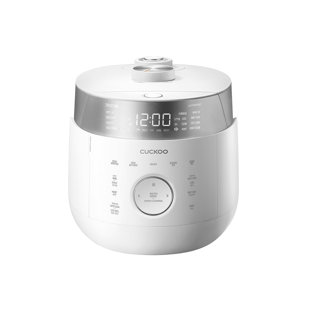CUCKOO ELECTRONICS CUCKOO 10-Cup Induction Heating Twin Pressure Rice Cooker with Nonstick Inner Pot, 25 Menu Modes, 3 Voice Guide, Auto Clean (White) ) CRP-LHTR1009FW