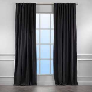 LILIJAN HOME & CURTAIN Solid Room Room Darkening Tab top Curtain Panels (Set of 2)
