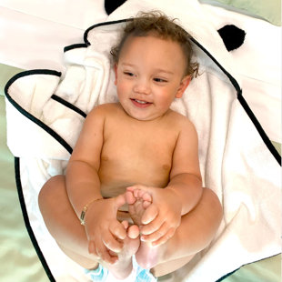 BEDVOYAGE Panda Baby 8 Piece Viscose From Bamboo Bath Essentials Baby Gift Set