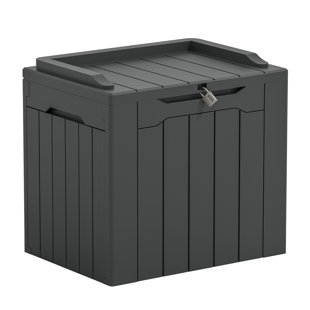 Devoko 32 Gallon Water Resistant Lockable Deck Box With Seat