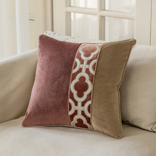 VISIONARY HOME Liliana Geometric Velvet Throw Pillow