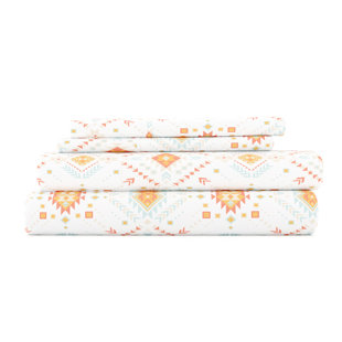 BECKY CAMERON Home Aztec Dreams Pattern Microfiber Sheet Set