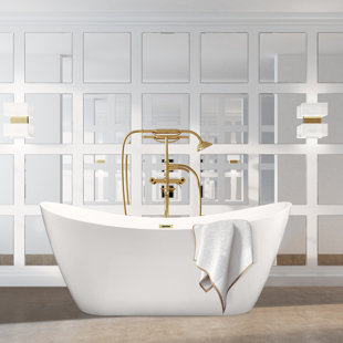 ALTAIR Vansza 67'' x 31.5'' Freestanding Soaking Acrylic Bathtub