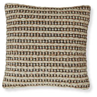 DAKOTA FIELDS Jaciah Striped Wool Blend Reversible Throw Pillow