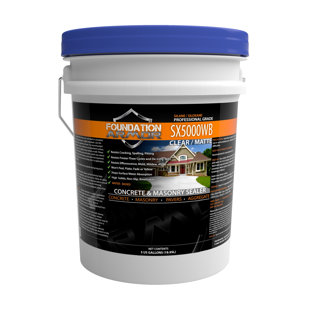 FOUNDATION ARMOR 5 GAL Armor SX5000 WB PRO-Grade Water-Based Silane-Siloxane Water Repellent Concrete And Masonry Sealer