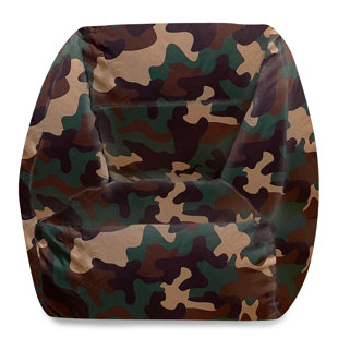 POSH CREATIONS Bean Bag Chair Structured Seat for Kids, Teens and Adults, Comfy Chair for Gaming, Reading and Watching TV, Nylon Camo Bean Bags in Multiple Colors, Coronado Chair