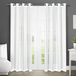 AMALGAMATED TEXTILES Apollo Sheer Grommet Top Curtain Panel Pair (Set of 2)