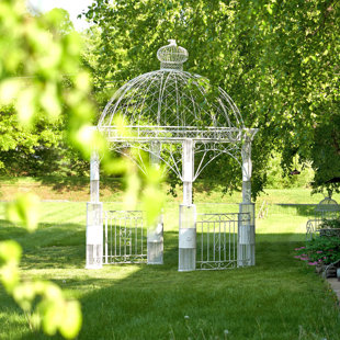 ZAER LTD INTERNATIONAL Zina 11 Ft. W x 11 Ft. D Iron Patio Gazebo Gazebo
