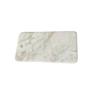 VIP INTERNATIONAL VIP Marble 12 in. White Rectangle Cutting Board