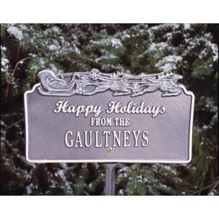 WHITEHALL PRODUCTS Happy Holidays Garden Stake